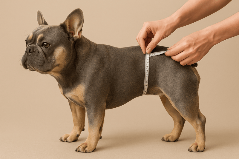 Messanleitung für das Läufigkeitshöschen bei einer Französischen Bulldogge