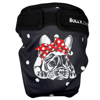 Läufigkeitshöschen für Französische Bulldoggen in Black von MyBullyLove